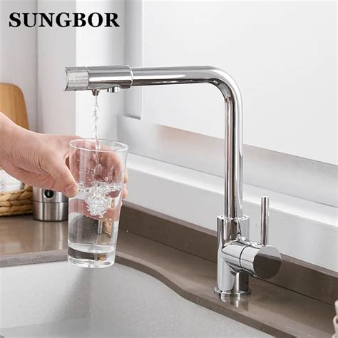 Swivel Chrome Kitchen Faucet Brass Swivel Drinking Water Faucet