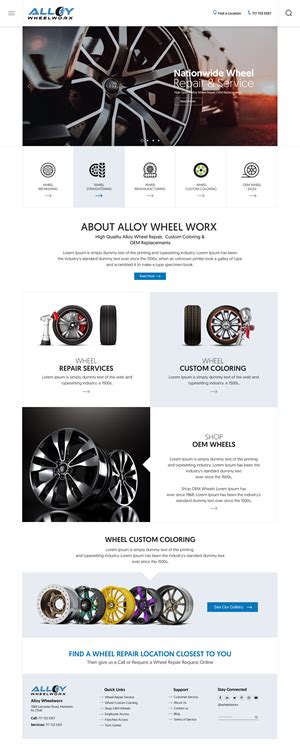 Bold Professional Alloy Wheel Repair Web Design For A Company By Pb