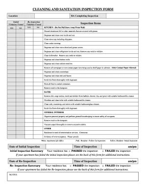 School Cleaning Checklist Template