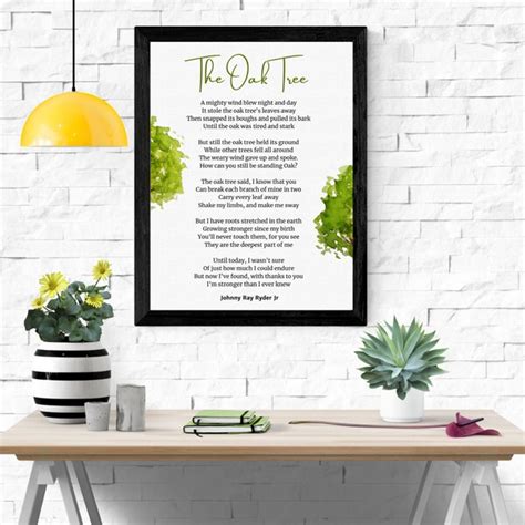 Oak Tree Poem Etsy