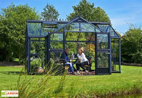 Serre De Jardin Verre Tremp Alu Anthracite M Juliana Orangerie