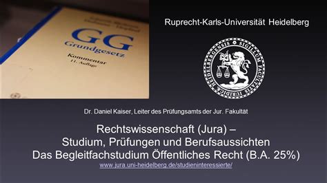 Das Studium Der Rechtswissenschaft Jura In Heidelberg YouTube