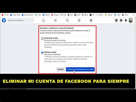 Eliminar Mi Cuenta De Facebook Definitivamente Nuevo M Todo Meta