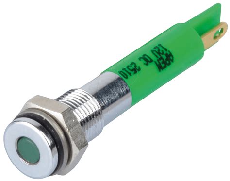 APM Q6F1C G12E Indicator LED 12 V DC 6 Mm FASTON Green BrC At