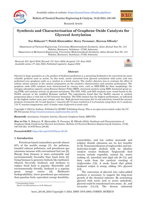 Pdf Synthesis And Characterisation Of Graphene Oxide Catalysts For