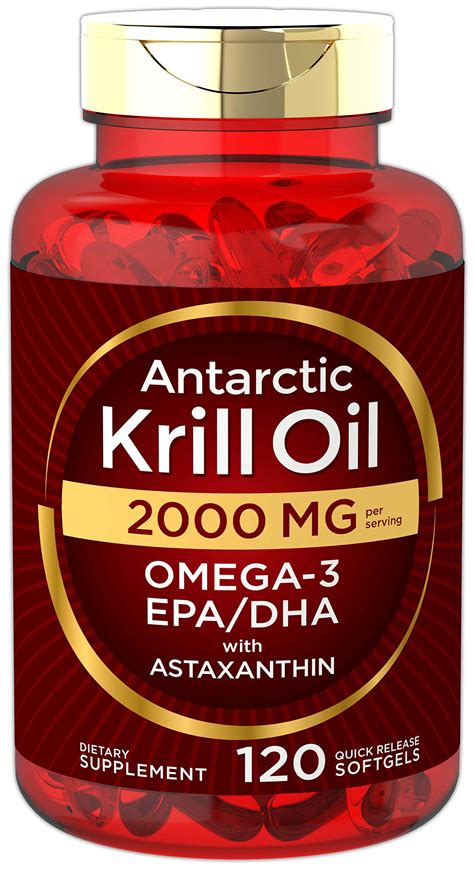 Antarctic Krill Oil 2000 Mg 120 Softgels Omega 3 EPA DHA With