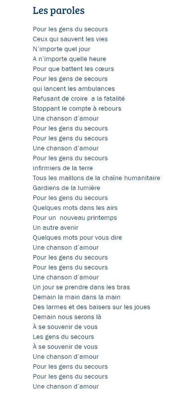 Pour Les Gens Du Secours Une Chanson De Pascal Obispo Marc Lavoine