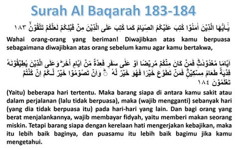 Merenungi Kembali Surah Al Baqarah 183 184 Dalam Mempersiapkan Diri