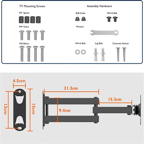 BONTEC Full Motion LCD Wall Mount Bracket For 13 30 AX STORE