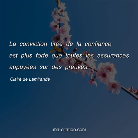 La Conviction Tir E De La Confiance Est Plus Forte Que Toutes Les