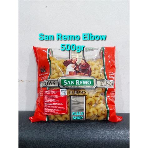 Jual San Remo Elbow 500 Gr 500g 500gr Elbows Sanremo Pasta Makaroni