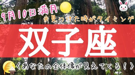 ⚠️見つけた時がタイミング⚠️双子座♊️さんへ9月10日魚座満月🌗からのメッセージ 人生の転機予報⚡️恋愛深掘り予報💝【あなたの全体像が見えて