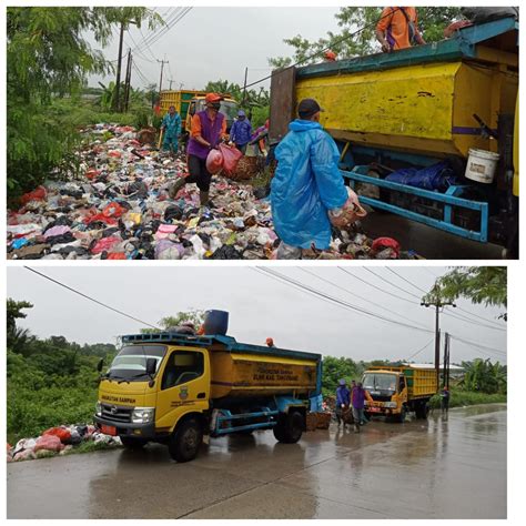 Uptd Dlhk Kabupaten Tangerang Bersihkan Sampah Berserakan Di Jalan