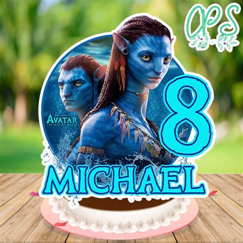 Avatar Birthday Cake Topper Template Printable CustomPartyShirts Studio