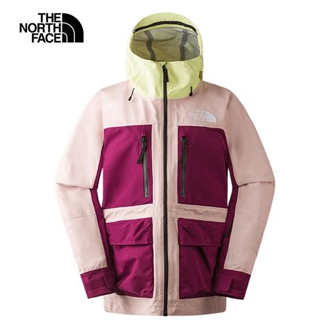 The North Face 北面 女款粉色防水透氣防潑水可調節連帽衝鋒衣82vykic Pchome 24h購物