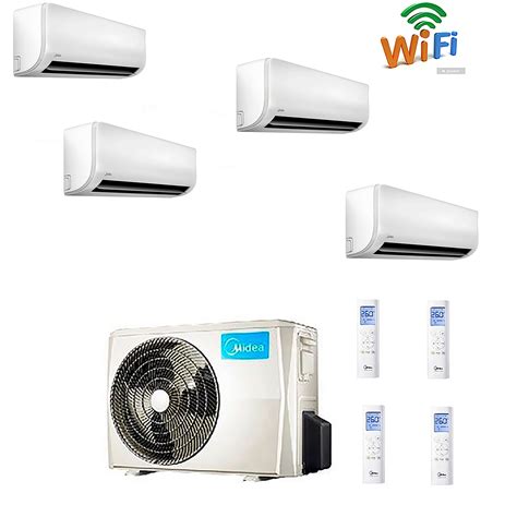 Climatizzatore QUADRI 9 9 12 12 Midea EXTREME EXCLUSIVE WI FI Ready R32