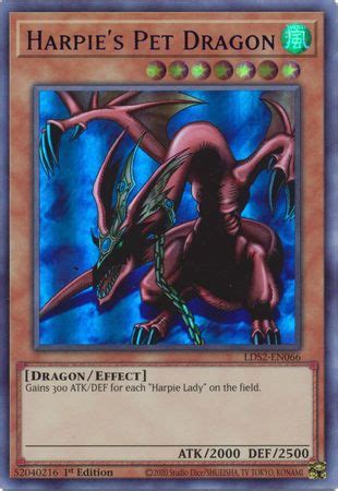 Harpie S Pet Dragon Blue Yugioh Trollandtoad