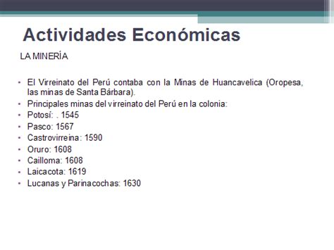 Economía En El Virreinato Del Perú