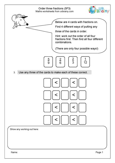 Fractions Problem Solving Year 5