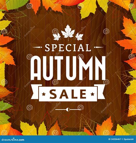 Autumn Special Sale Vintage Typography Poster On Stock Vector