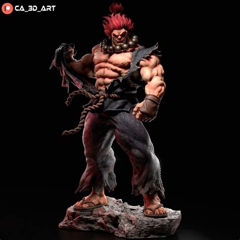 Akuma Fron Street Fighter D Digital Printing Stl File For Etsy Australia