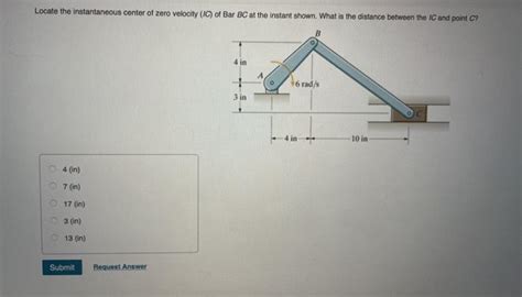 Solved Locate The Instantaneous Center Of Zero Velocity Ic Chegg