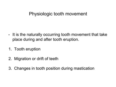 Biology Tooth Movement Pptx