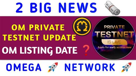 Omega Network Private Testnet Update Omega Network Om Private