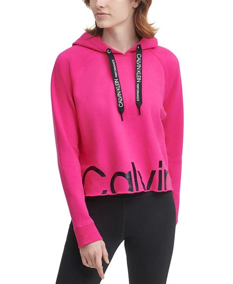 Calvin Klein Logo Cropped Hoodie Macy S