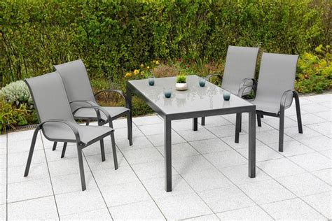 Merxx Garten Essgruppe Amalfi Set Tlg Stapelsessel Tisch