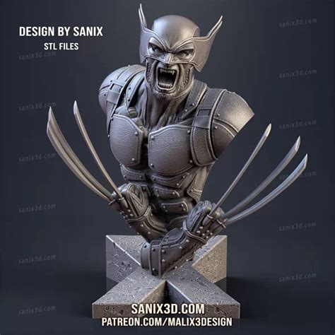 Wolverine Bust 3d Print Model Download Free