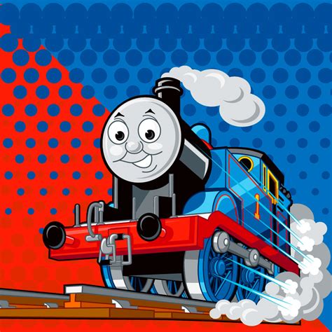 Cartoon Toy Train Thomas AI Vektor