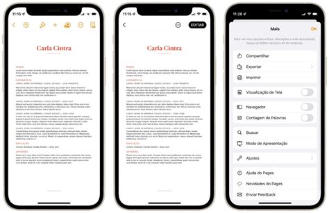 Como usar o modo visualização de leitura no Pages Numbers e Keynote