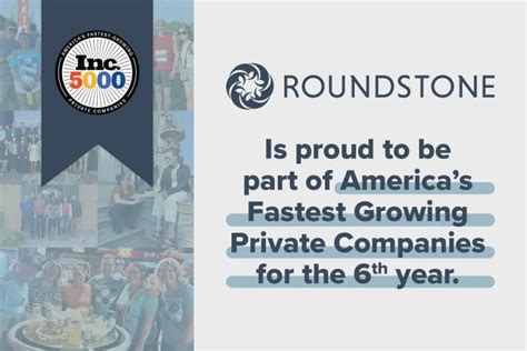 Roundstone Named On The Inc 5000 List Of Fastest Growing Companies For