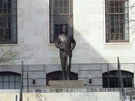 Boston Mass Current City Hall John F Kennedy Statue City Hall