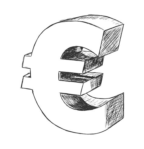 Premium Vector Euro Sign Sketch Currency Symbol Hand Drawn Vector Image