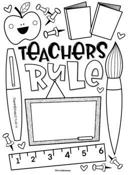 Teacher Appreciation Coloring Page By Mrs Arnolds Art Room Teachers