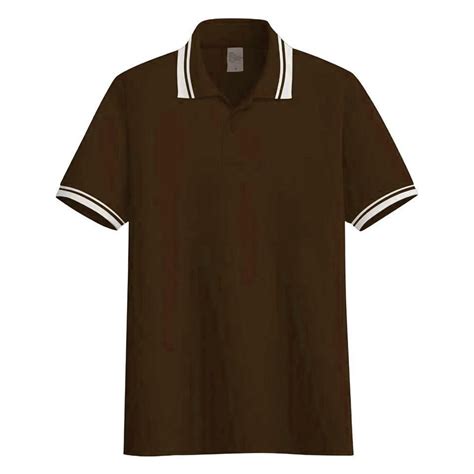 Jual Liso Wear Kaos Polo Shirt Polos Coklat Tua Kerah Stripe Kaos