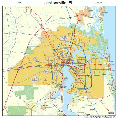 Jacksonville Florida Street Map 1235000