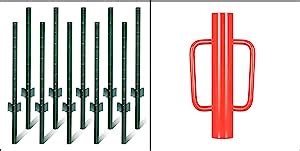 Amazon Gtongoko Ft Metal Fence Post Pack Bundle Lb Fence