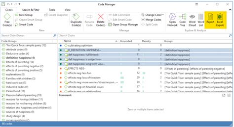 Recuperación de datos y conocimientos Exportación de informes y tablas