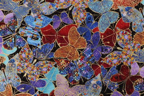 Timeless Treasures Packed Butterflies Printed Cotton Craft Fabric In