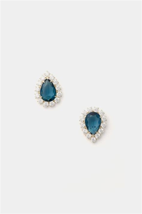 Nicola Bathie Embellished London Blue Mismatched Studs ShopStyle Earrings