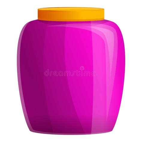 Sweet Pink Jam Jar Icon Cartoon Style Stock Vector Illustration Of