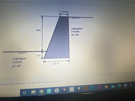 Solved QUESTION 3 A Concrete Gravity Retaining Wall Shown In Chegg