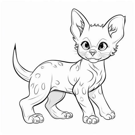 Premium Ai Image Devon Rex Drawings Charm Cute Coloring Book Kawaii