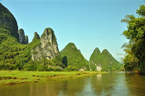 Desktop Hintergrundbilder China Li River Xingping Natur Sommer