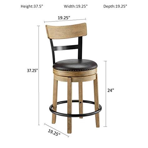 Ball Cast Swivel Counter Height Barstool Inch Seat Height Light