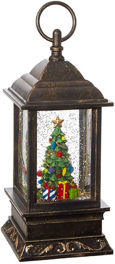 Amazon Lighted Snow Globe Lantern Inch Red Holiday Water