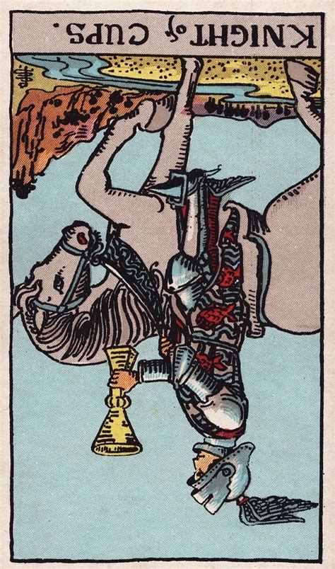 Knight Of Cups Reversed And Seven Of Swords Tarot Cards Meaning